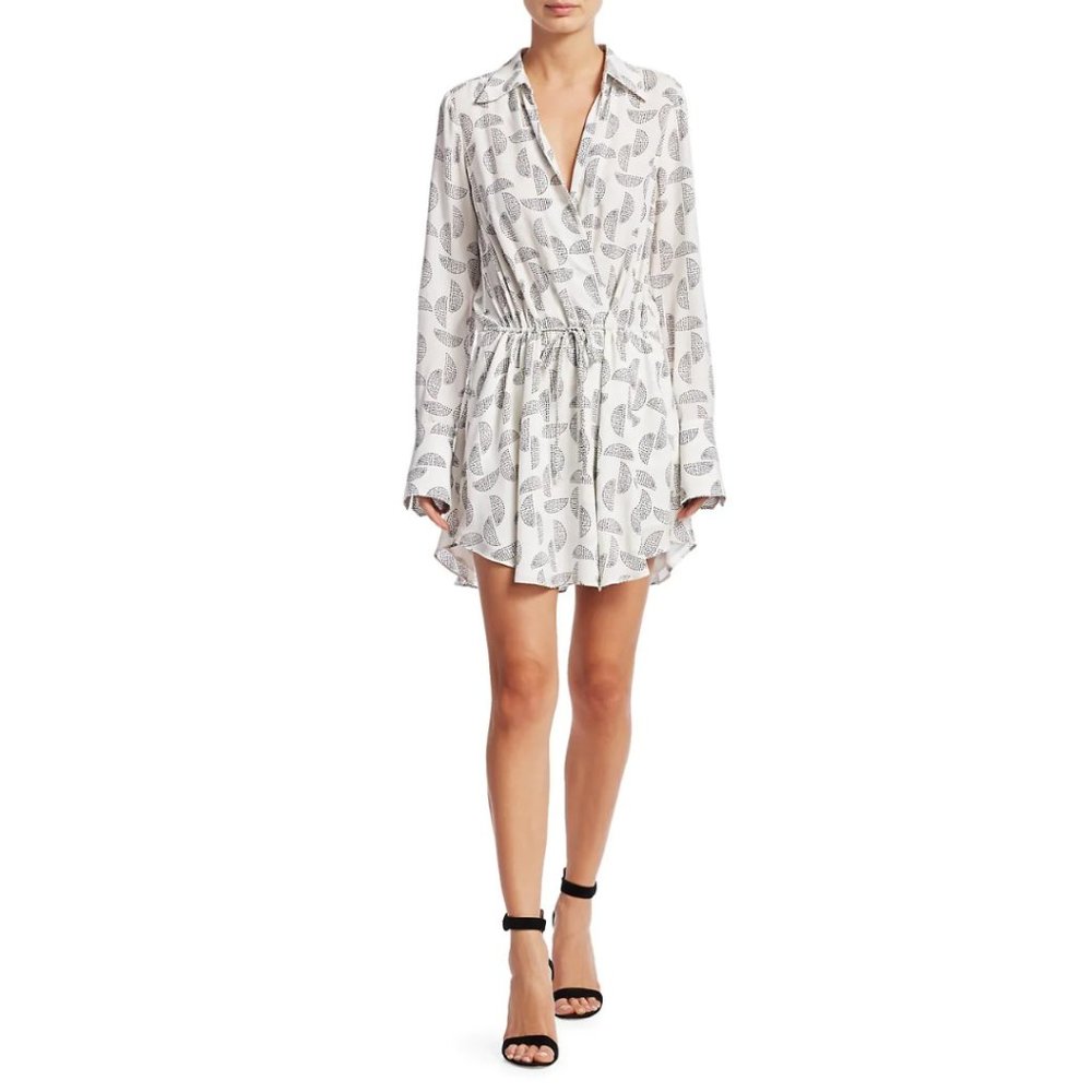 NWT A.L.C. Sobel Printed Silk Dress Size 8